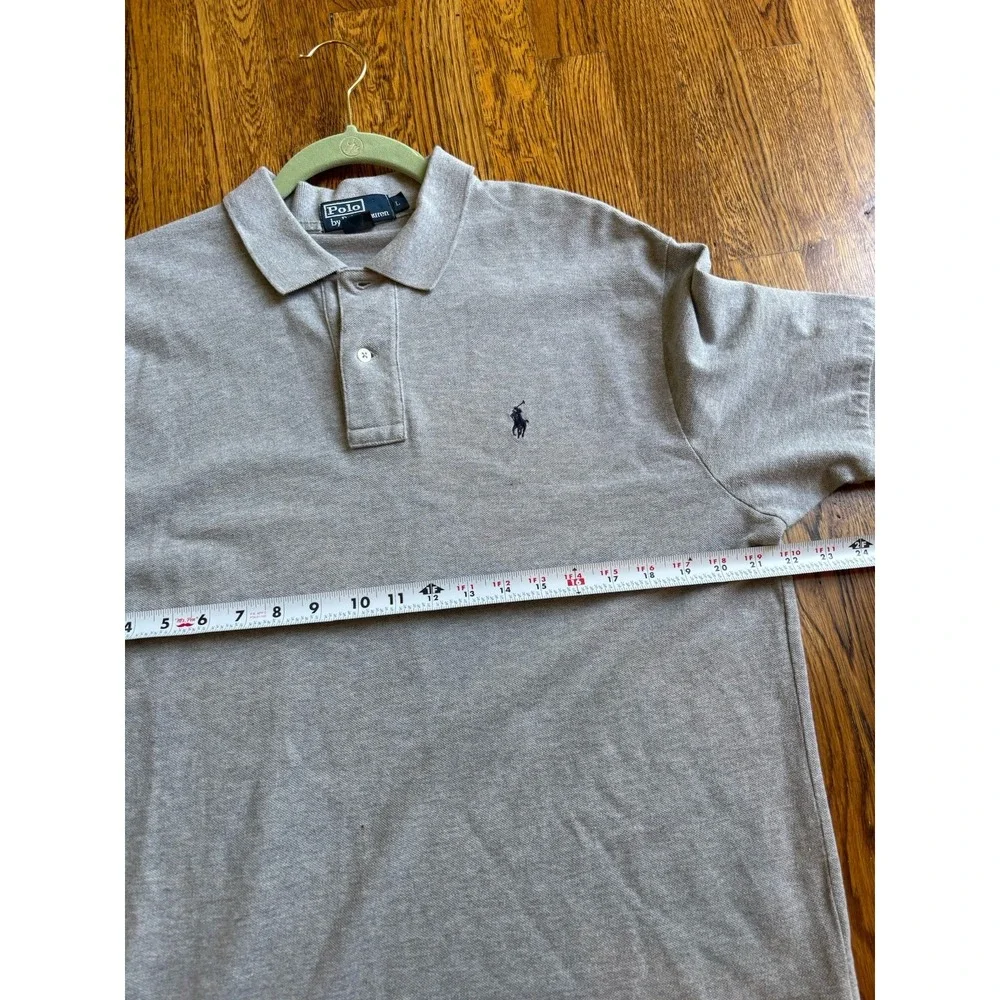 Polo Ralph Lauren Gray Short Sleeve Polo‎ Logo Large 100% Cotton